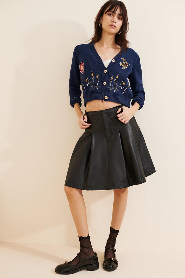 Maeve Embellished V-Neck Cardigan Sweater #3