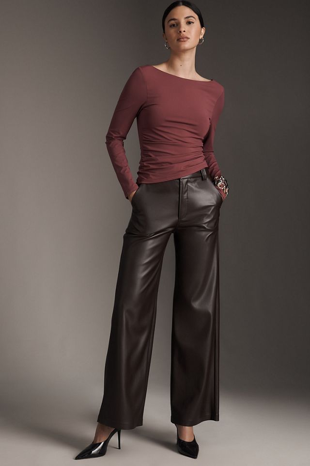 Scooped-Back Long-Sleeve Top #3