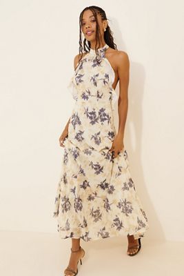 4th & Reckless Portia Halter Maxi Dress