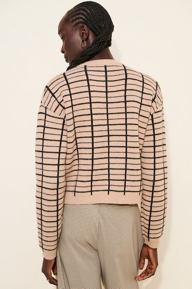 NVLT Windowpane Cardigan Sweater #1