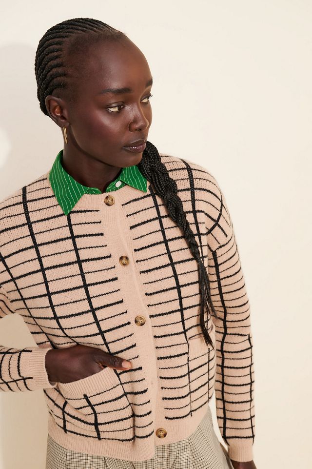 NVLT Windowpane Cardigan Sweater #2
