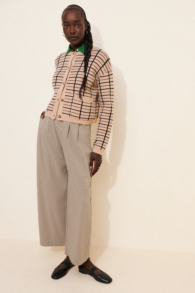 NVLT Windowpane Cardigan Sweater #3
