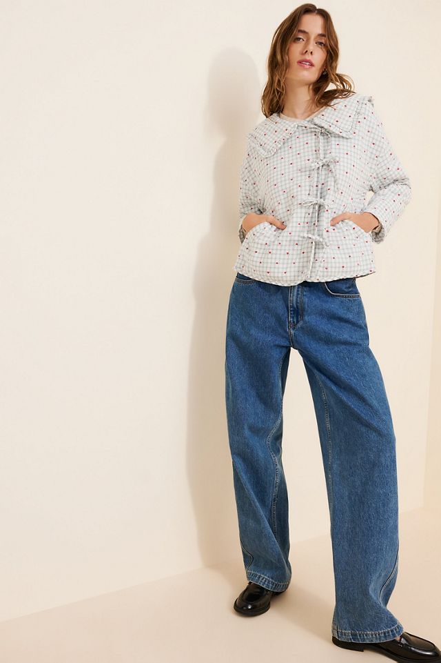 Maeve The Hazel Heart Print Quilted Jacket #3