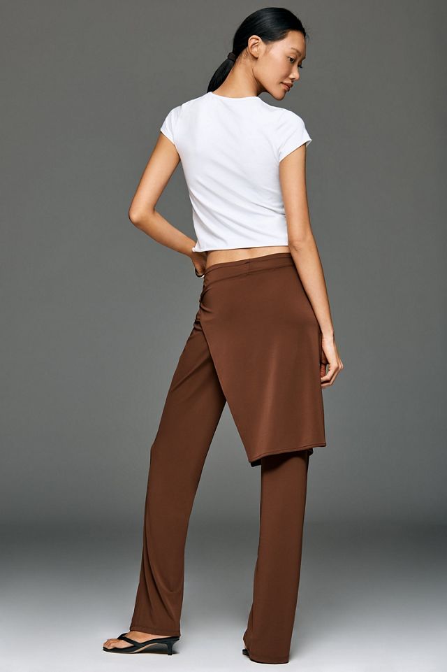 Wrap Button Skirt Pants #1