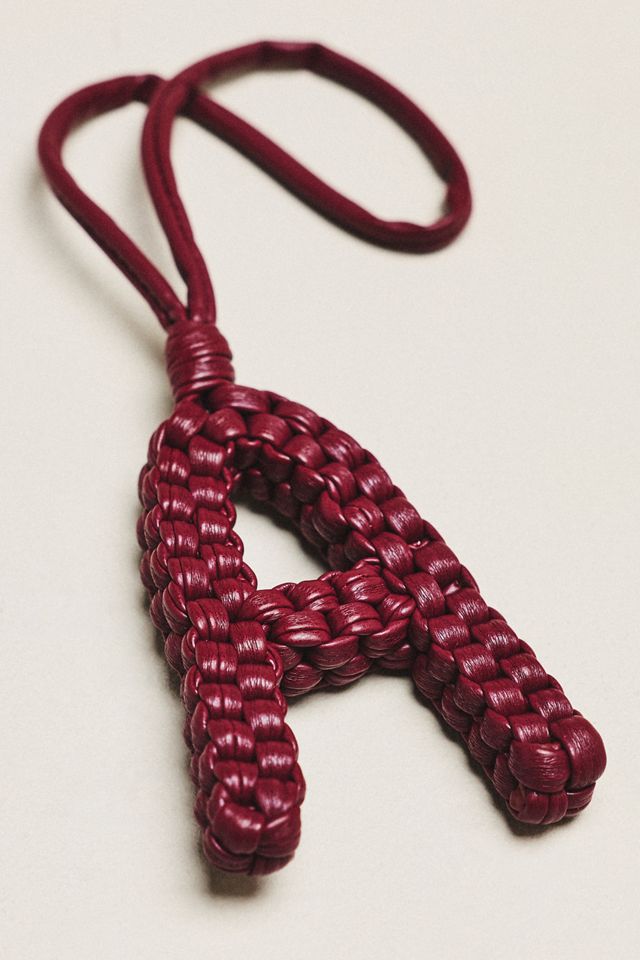 By Anthropologie Initial Woven Bag Charm | Anthropologie