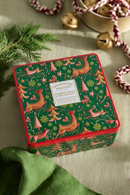 Winter Animals Cranberry, Orange + Milk Chocolate Cookie Tin