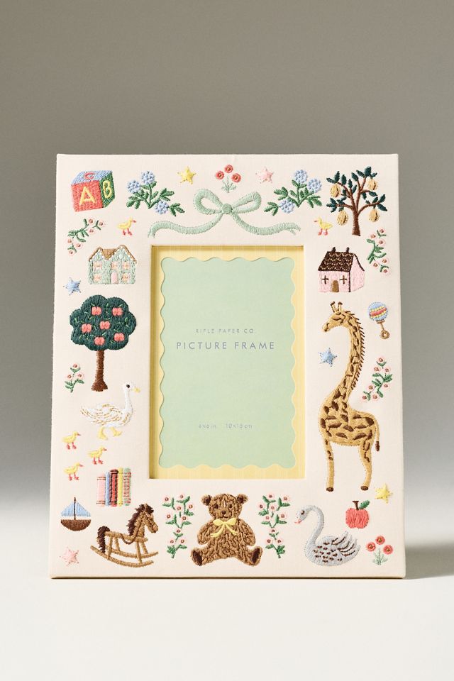 Rifle Paper Co. Fabric Wrapped Embroidered Frame #1
