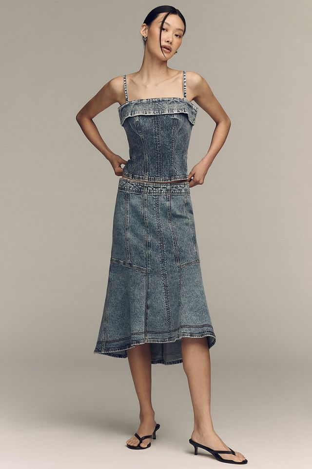 Pilcro Denim Paneled Top #2