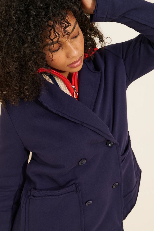 Pilcro Knit Cotton-Blend Peacoat #1