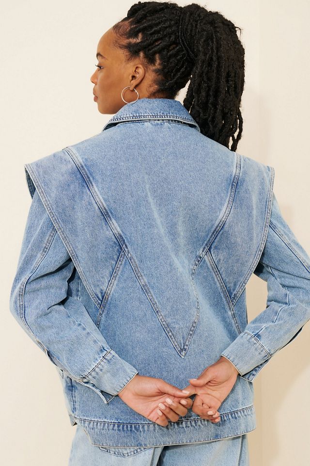 Avec Les Filles Oversized Seamed Denim Jacket #1