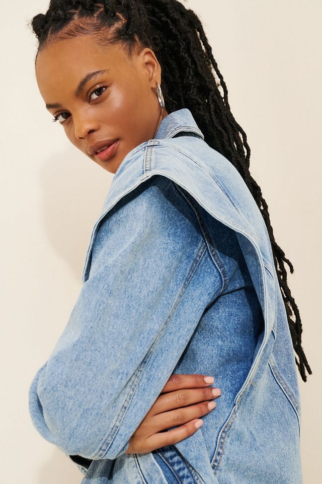 Avec Les Filles Oversized Seamed Denim Jacket #2