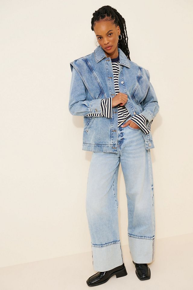 Avec Les Filles Oversized Seamed Denim Jacket #3