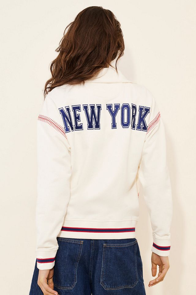 Terez New York Quarter Zip Baseball Stitch Sweatshirt #1