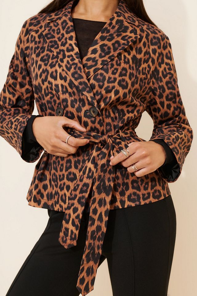 NVLT Leopard Cropped Trench #3