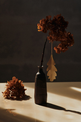 Ferm Living Oak Leaf Ornaments, Set Of 4 In Gold