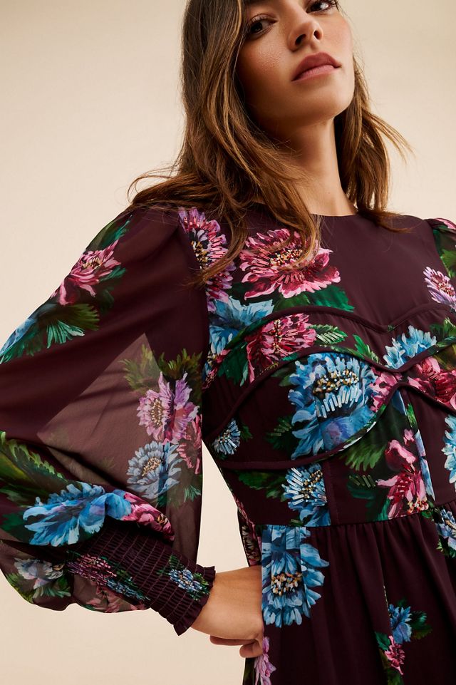 Vineet Bahl Embroidered Long Sleeve Mini Dress #2