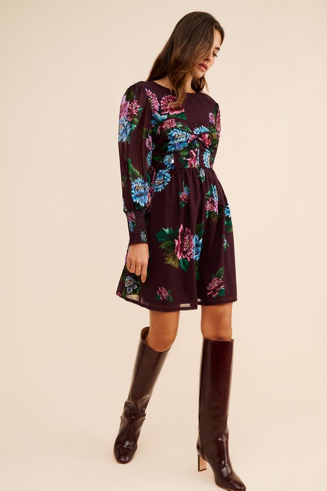 Vineet Bahl Embroidered Long Sleeve Mini Dress #3