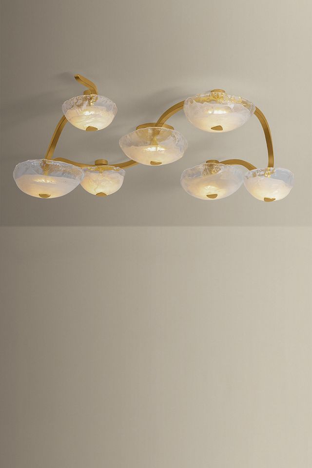 Kune Blonchino Piastre Glass Semi-Flush Mount #1