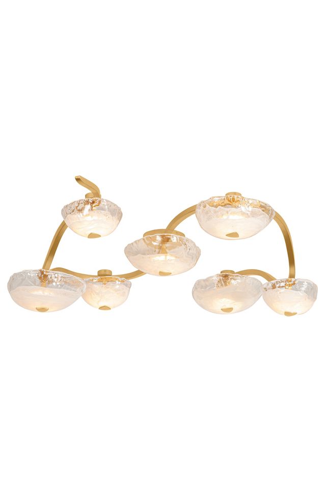 Kune Blonchino Piastre Glass Semi-Flush Mount #2