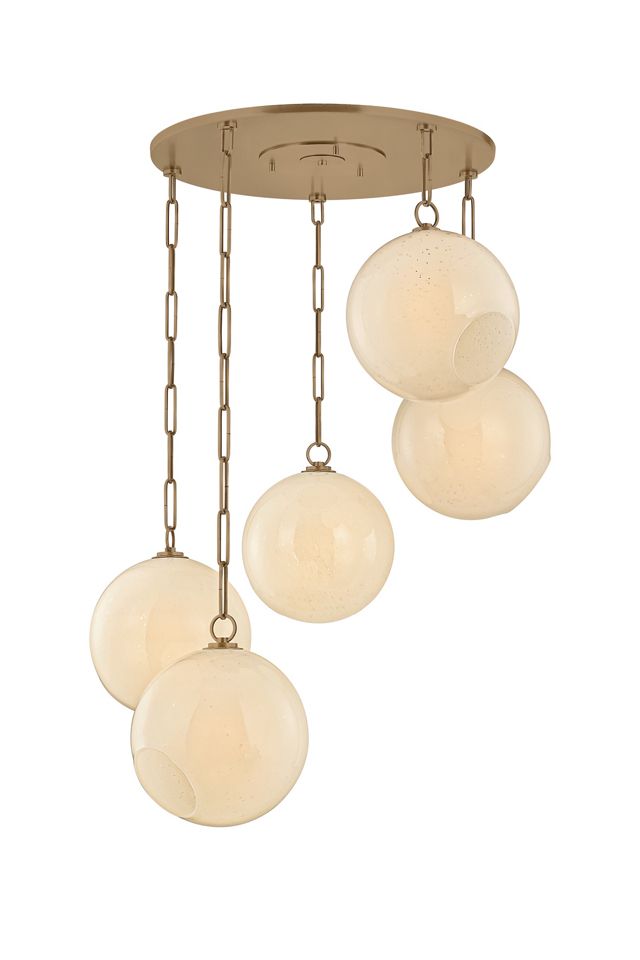 Bramble Seeded Cloud Glass Chain Chandelier #2