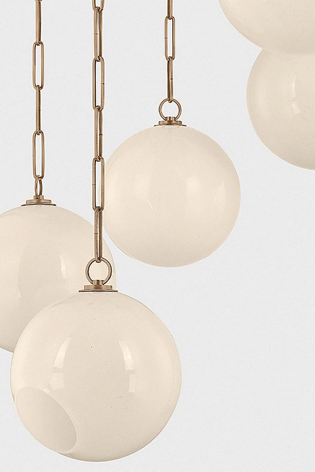 Bramble Seeded Cloud Glass Chain Chandelier #3