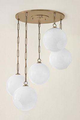 Bramble Seeded Cloud Glass Chain Chandelier