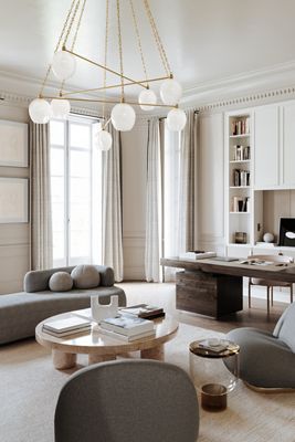 Asbury Park Layered Etched Cloud Glass Chandelier