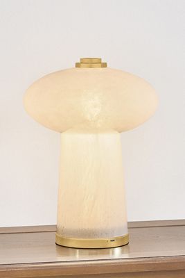 Fords Seeded Cloud Glass Cordless Rechargeable Table Lamp