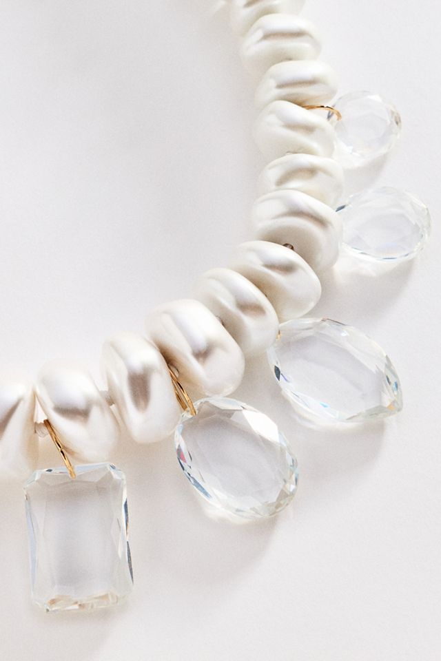 By Anthropologie Pearl Floating Necklace #1