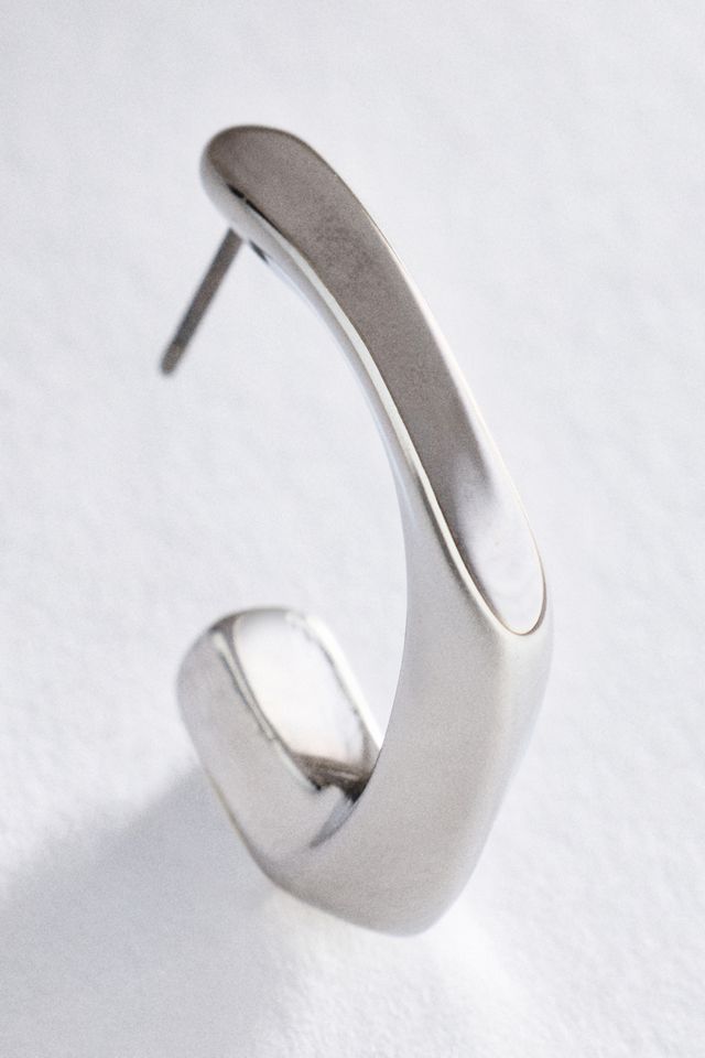 By Anthropologie Textured Hoop Earrings #1