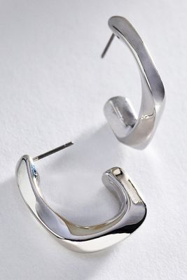 By Anthropologie Textured Hoop Earrings