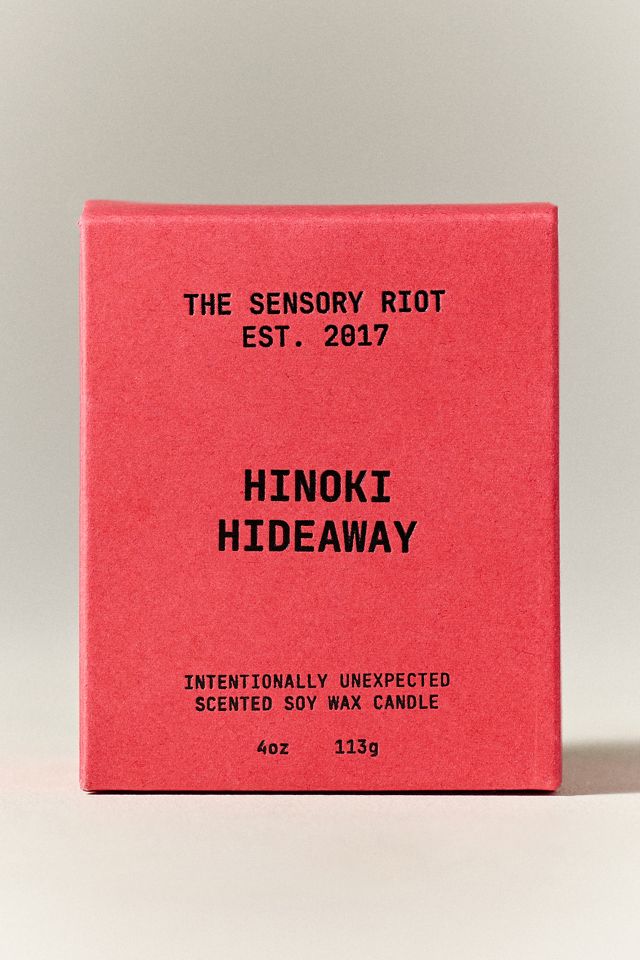 THE SENSORY RIOT Woody Hinoki Hideaway Boxed Glass Candle #3