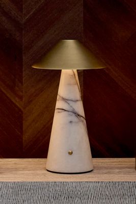 Chanell Cordless Rechargeable Stone Accent Table Lamp