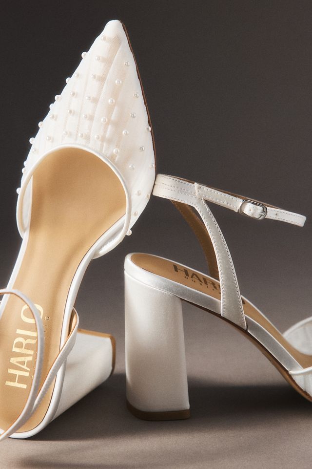 Harlo Elle Pearl Mesh Block Heels #1