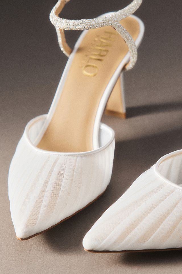 Harlo Georgia Crystal & Pearl Strap Pointed Toe Heels #2