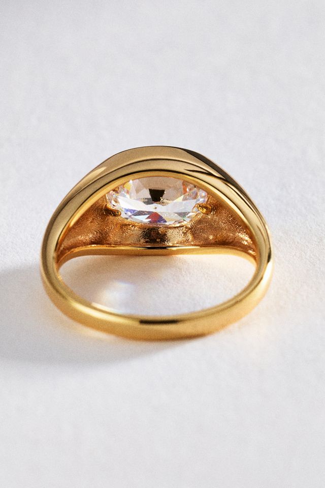 By Anthropologie Bezel Stacking Ring #1