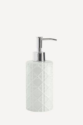 Embossed Rattan Porcelain Bath Dispenser