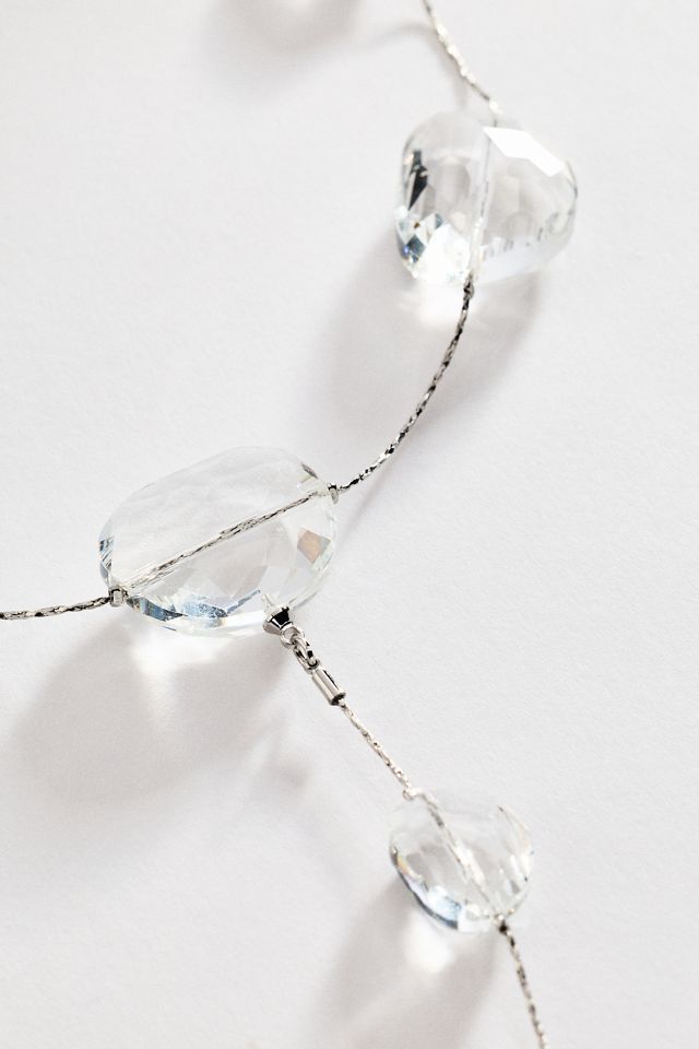 By Anthropologie Crystal Lariat Necklace #1