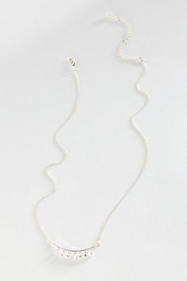 By Anthropologie Demi Fine Curved Bar Crystal Necklace