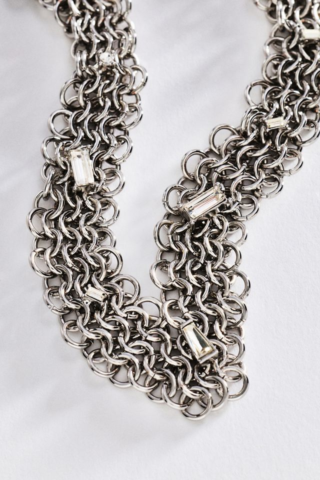 By Anthropologie V-Shaped Chainmail Necklace #1