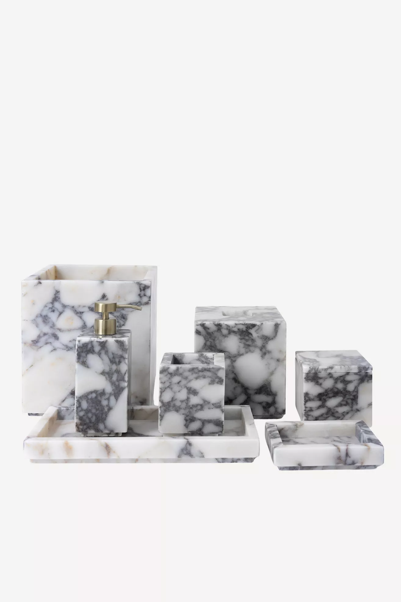 Alfredo Paredes Viola Marble Waste Basket - thumbnail 2