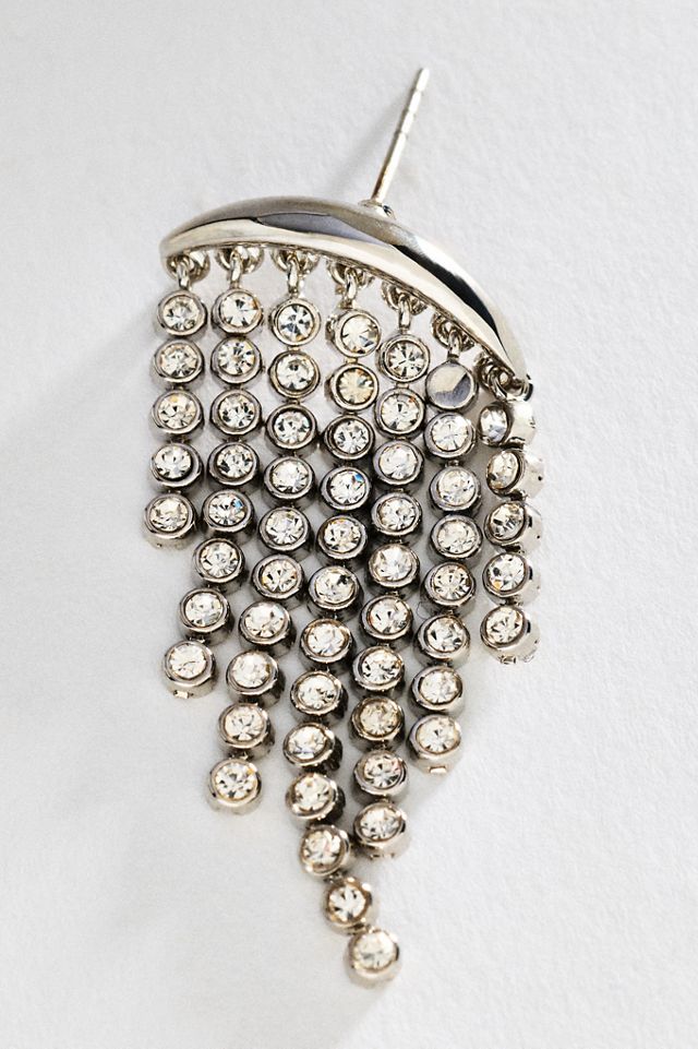 By Anthropologie Crystal Fringe Earrings #1