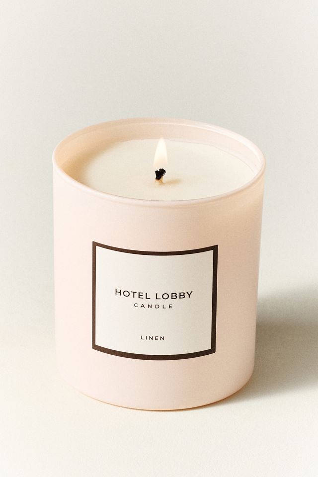 Hotel Lobby Fresh Linen Boxed Glass Candle #1