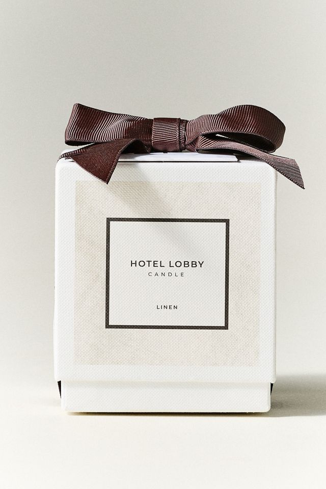 Hotel Lobby Fresh Linen Boxed Glass Candle #2