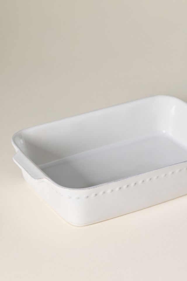 Costa Nova Medium Pearl Stoneware Rectangular Baker #1