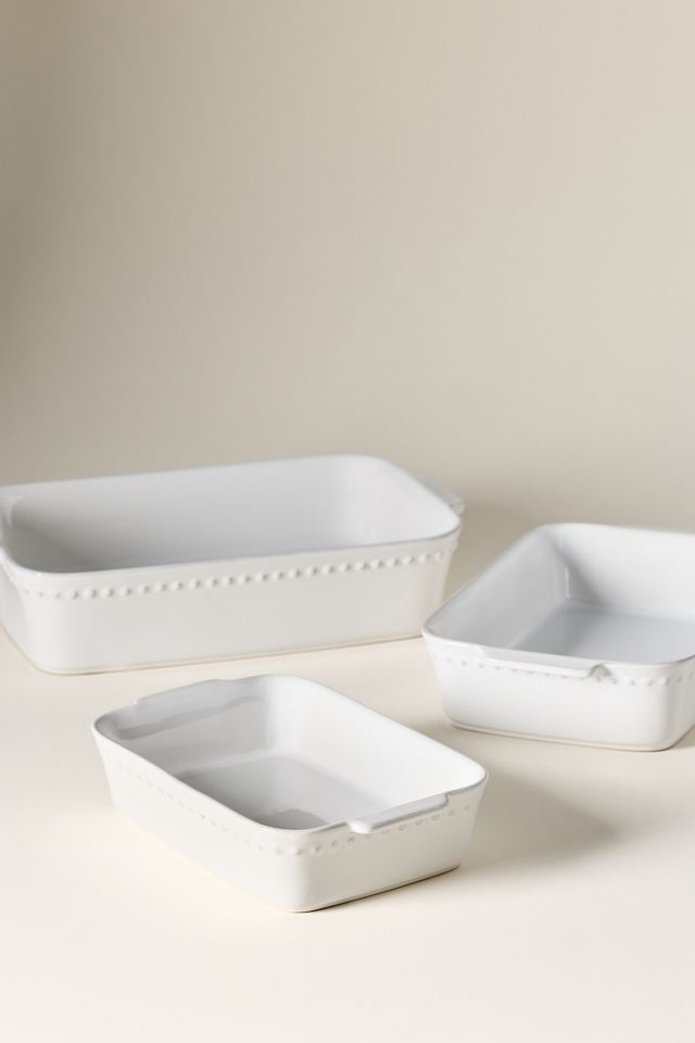 Costa Nova Small Pearl Stoneware Rectangular Baker #1