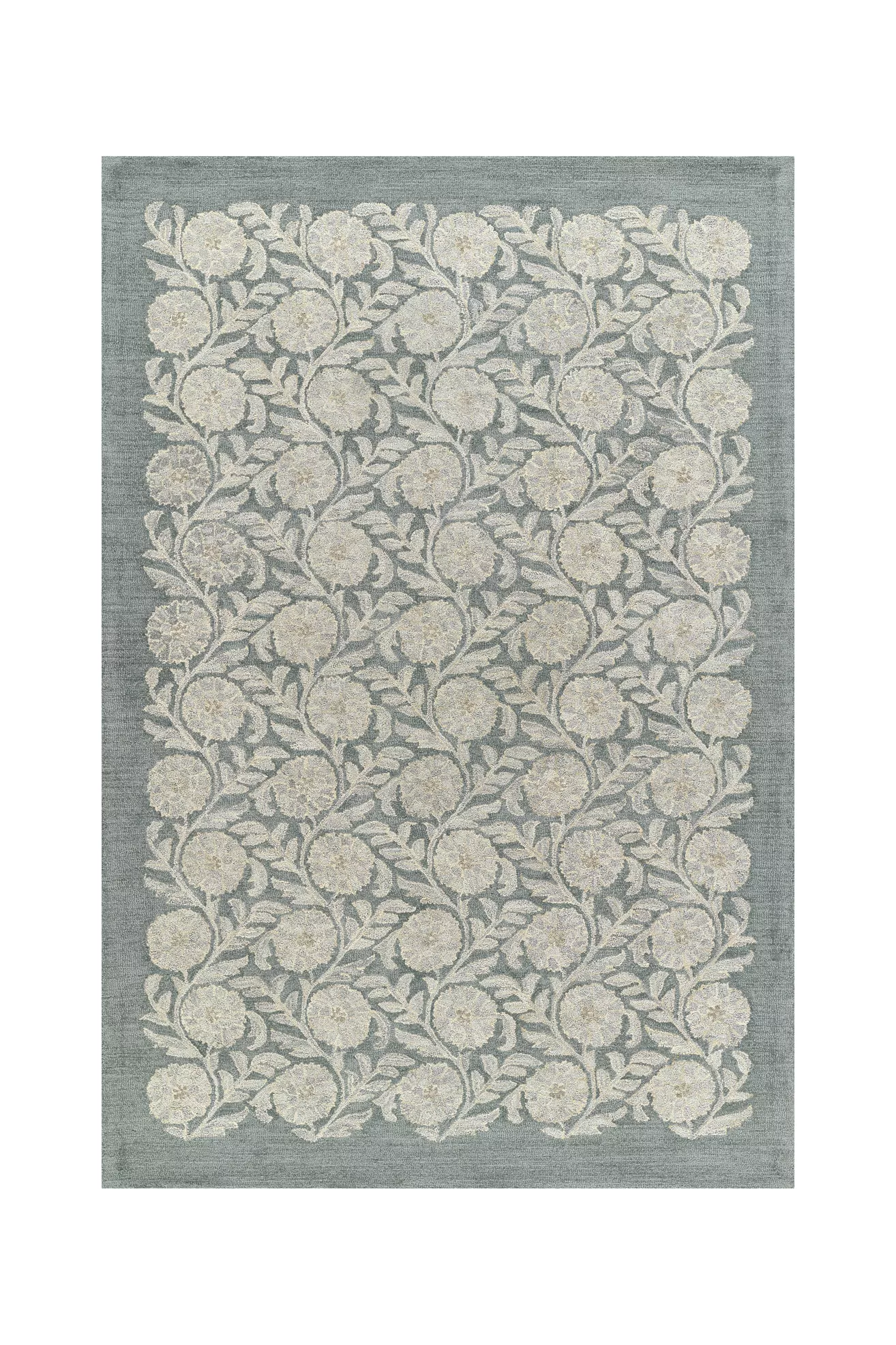 Oxford Floral Tufted Wool Rug - thumbnail 5