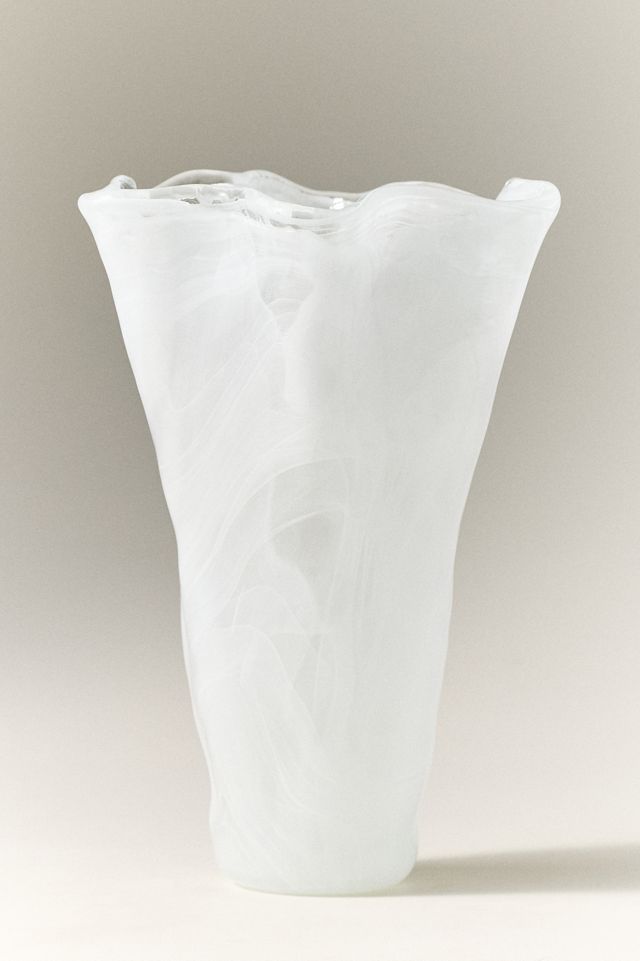 Vietri Onda Italian Glass Ruffle Vase #1