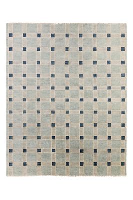 Lynn Geometric Hand-Knotted Wool Rug