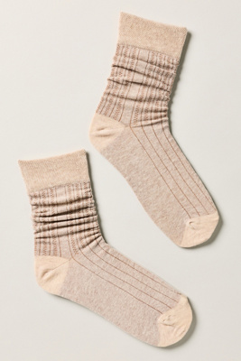 Stems Lola Comfort Cotton Cashmere Crew Socks In Neutral